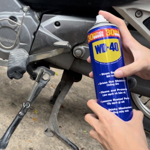 Bôi chơn xe cùng WD-40