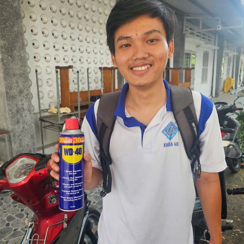 Thức thách bôi trơn cùng WD 40
