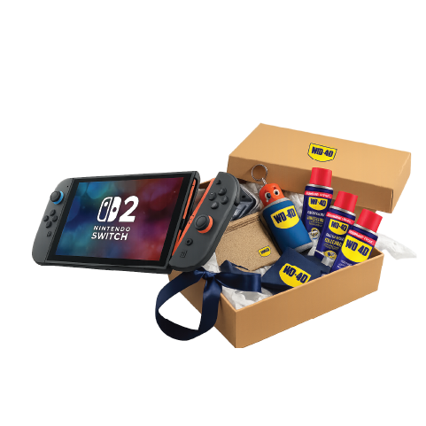 最佳影片: 第一名： 1 台 NINTENDO SWITCH 2™（含 1 款遊戲）+ WD‑40 禮盒